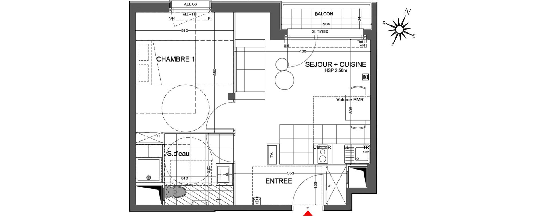 Appartement T2 de 40,14 m2 &agrave; Champigny-Sur-Marne Centre