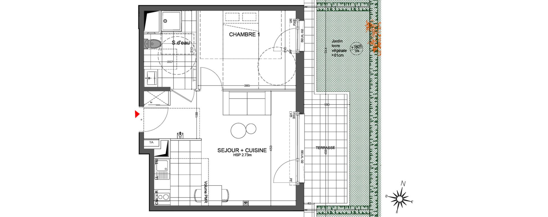 Appartement T2 de 43,15 m2 &agrave; Champigny-Sur-Marne Centre