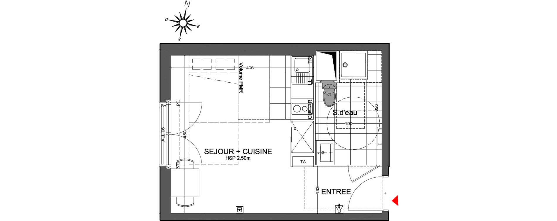 Appartement T1 de 26,13 m2 &agrave; Champigny-Sur-Marne Centre