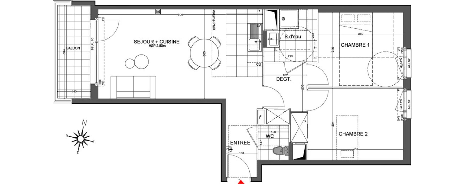 Appartement T3 de 66,40 m2 &agrave; Champigny-Sur-Marne Centre