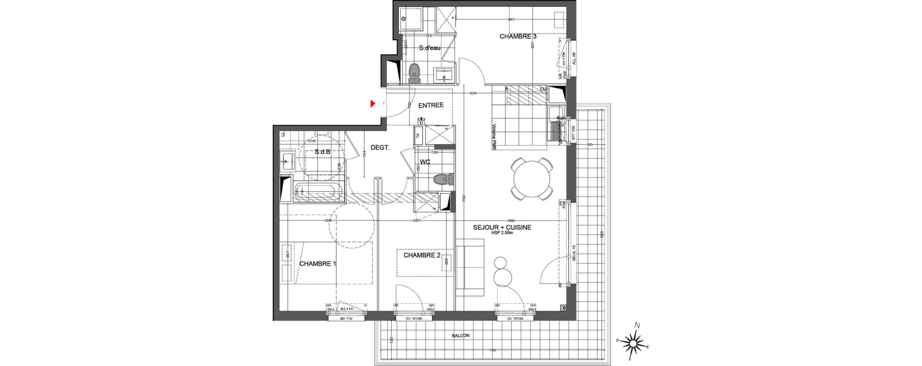 Appartement T4 de 77,77 m2 &agrave; Champigny-Sur-Marne Centre