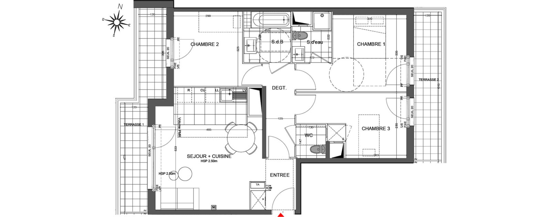 Appartement T4 de 75,39 m2 &agrave; Champigny-Sur-Marne Centre