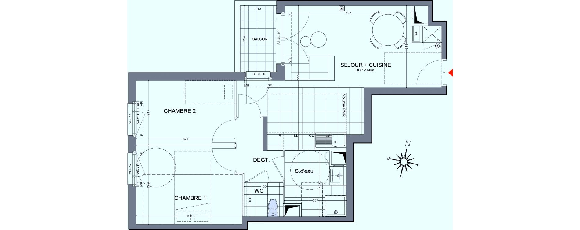 Appartement T3 de 59,60 m2 &agrave; Champigny-Sur-Marne Centre
