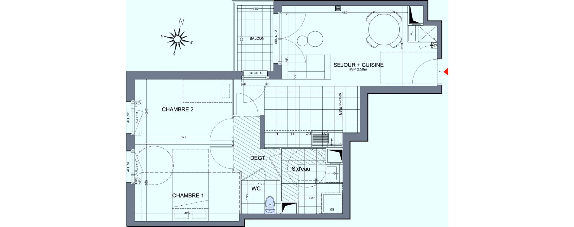 Appartement T3 de 59,60 m2 &agrave; Champigny-Sur-Marne Centre