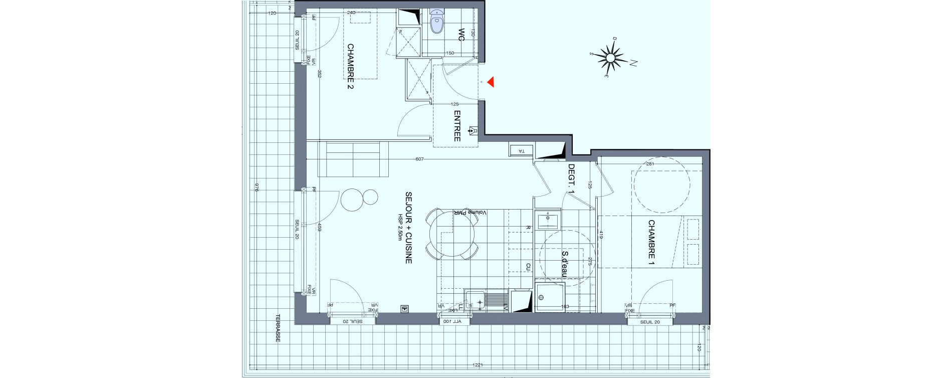 Appartement T3 de 61,09 m2 &agrave; Champigny-Sur-Marne Centre