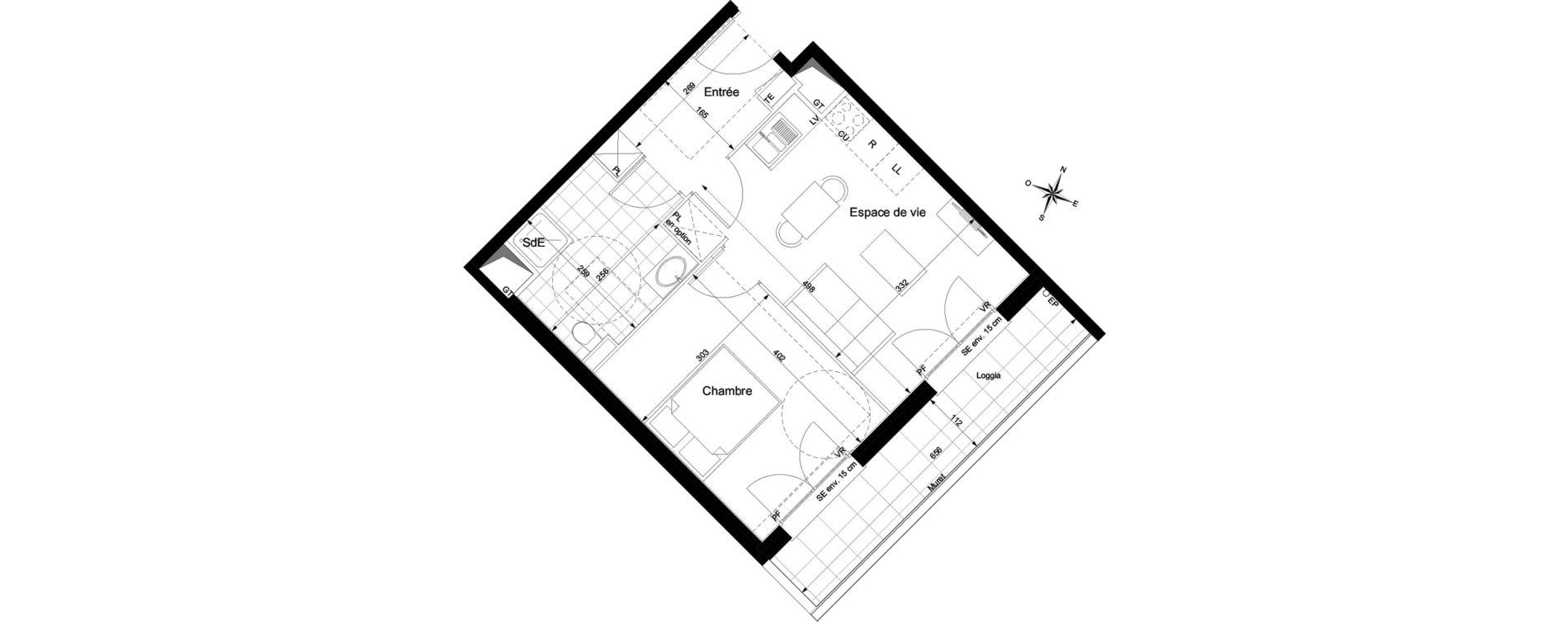 Appartement T2 de 39,86 m2 &agrave; Champigny-Sur-Marne Tremblay