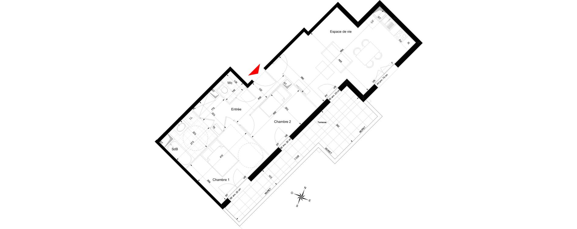 Appartement T3 de 65,06 m2 &agrave; Champigny-Sur-Marne Tremblay