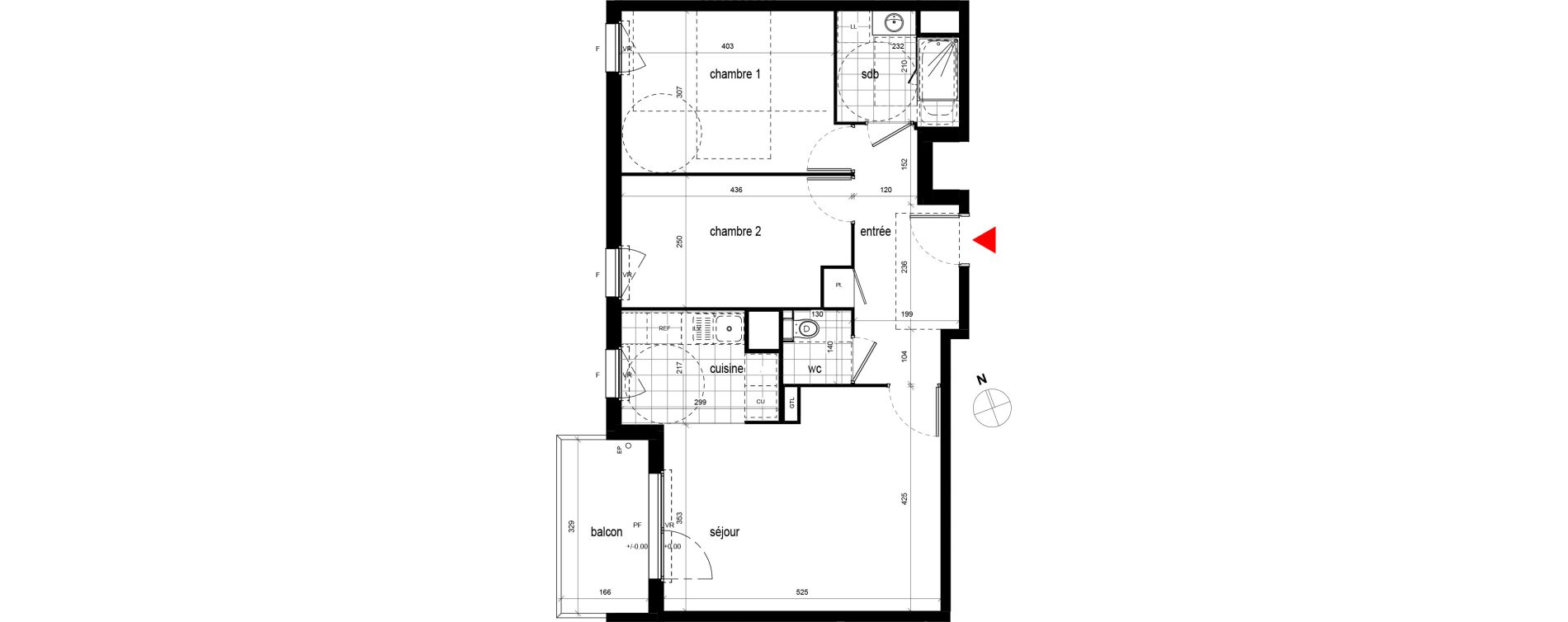 Appartement T3 de 64,49 m2 &agrave; Champigny-Sur-Marne Centre ville