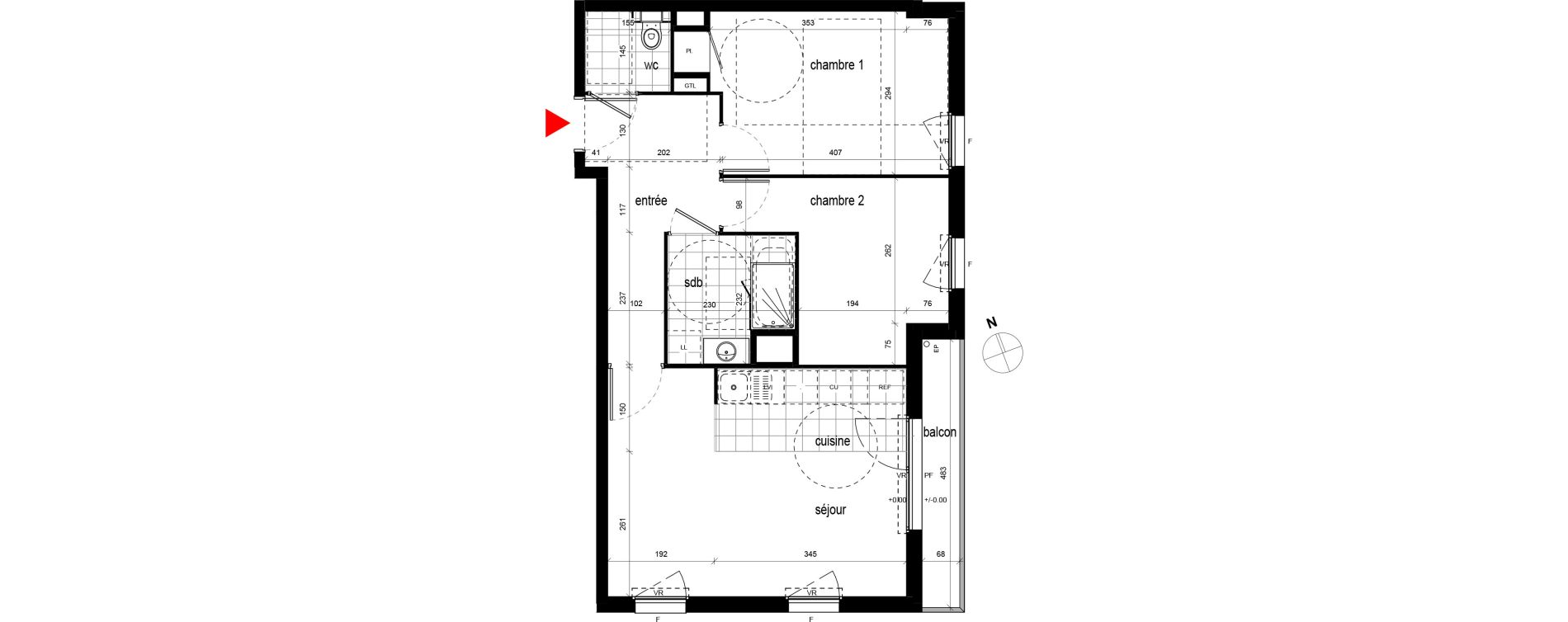 Appartement T3 de 59,67 m2 &agrave; Champigny-Sur-Marne Centre ville