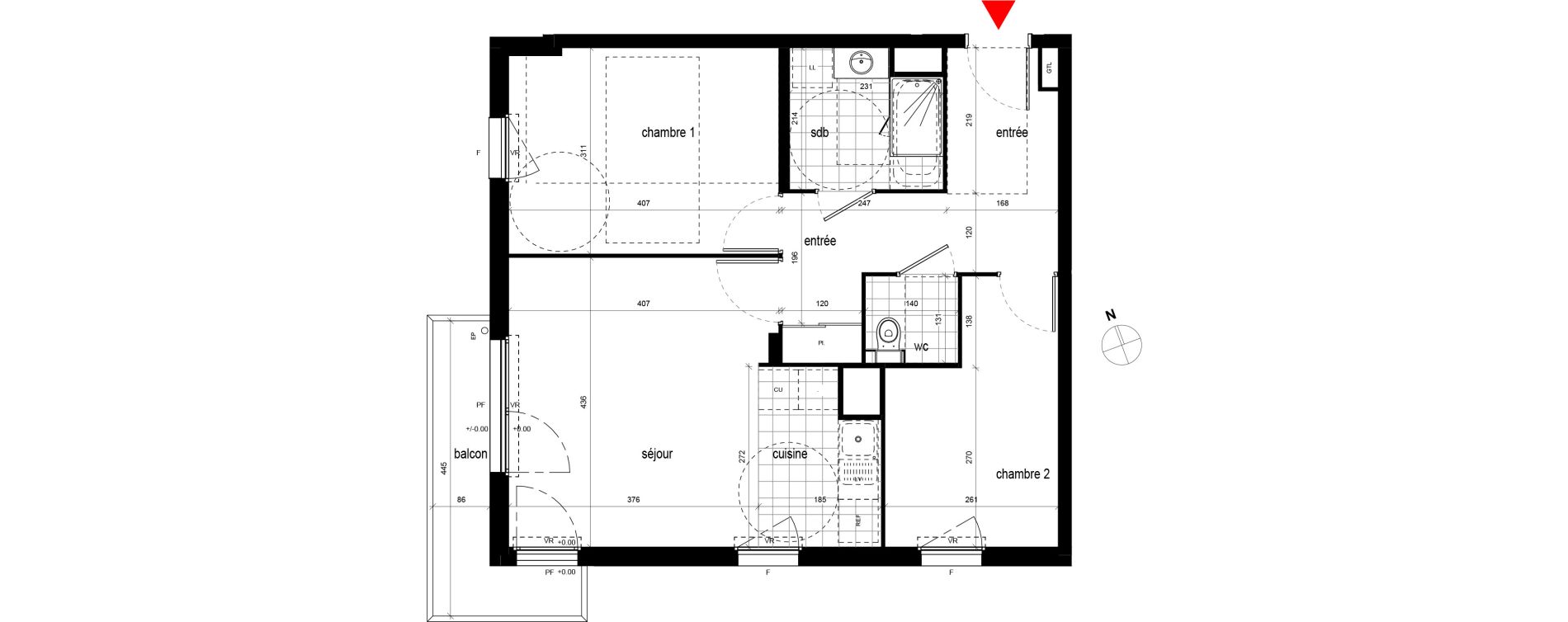 Appartement T3 de 59,47 m2 &agrave; Champigny-Sur-Marne Centre ville