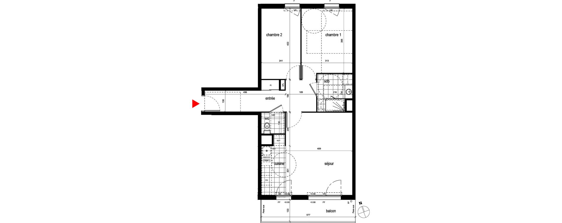 Appartement T3 de 66,21 m2 &agrave; Champigny-Sur-Marne Centre ville