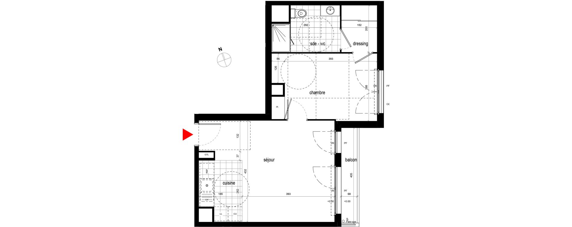 Appartement T2 de 44,95 m2 &agrave; Champigny-Sur-Marne Centre ville