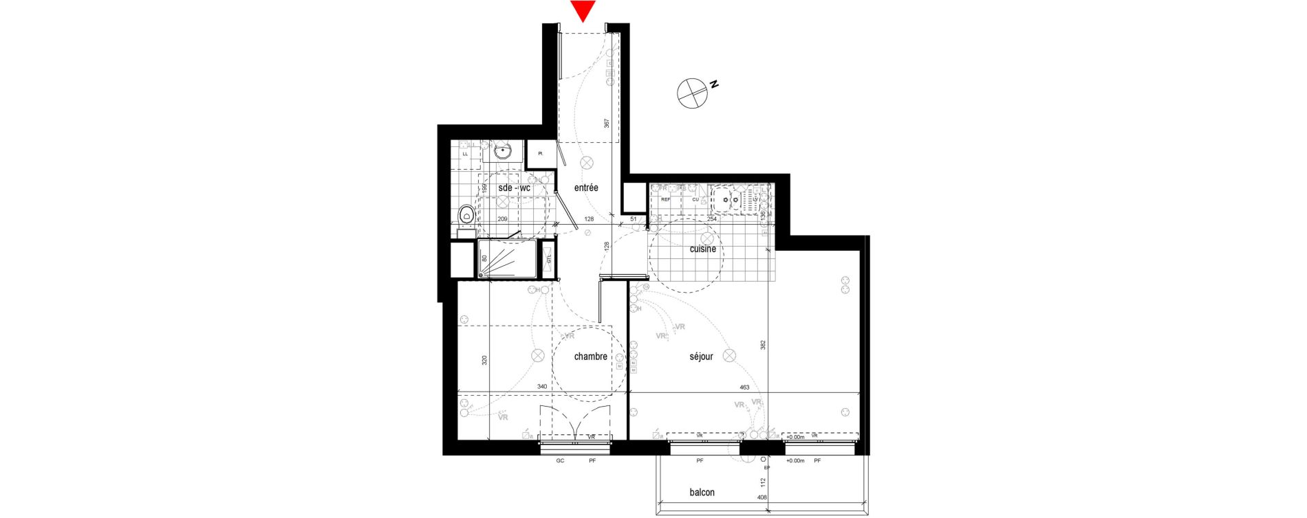 Appartement T2 de 43,87 m2 &agrave; Champigny-Sur-Marne Centre ville