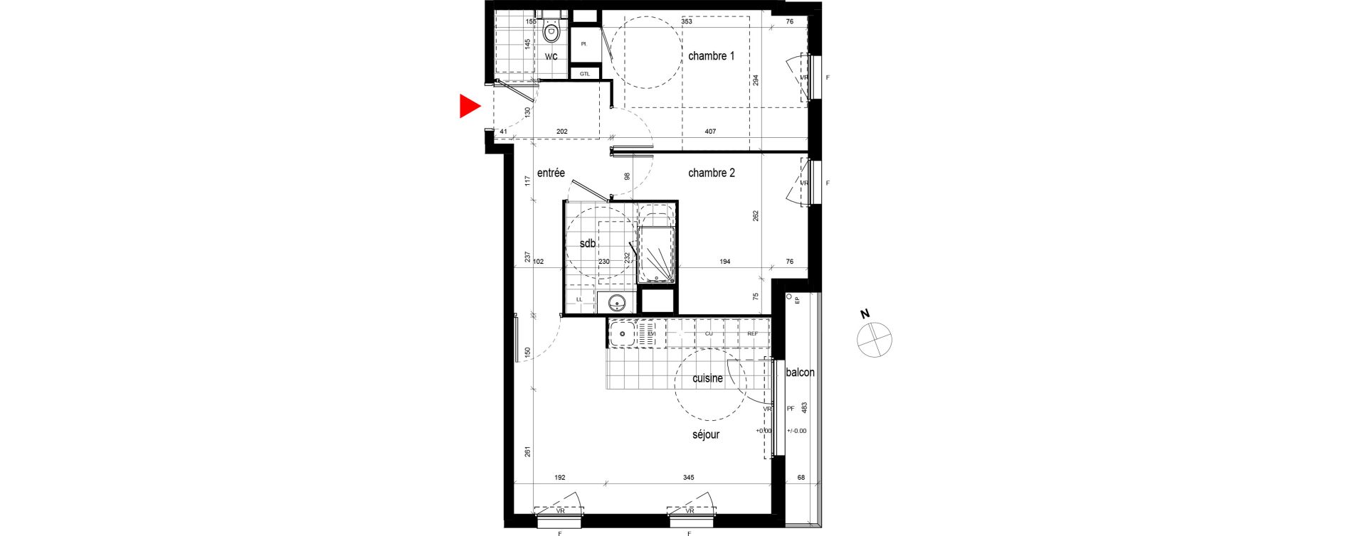 Appartement T3 de 59,67 m2 &agrave; Champigny-Sur-Marne Centre ville