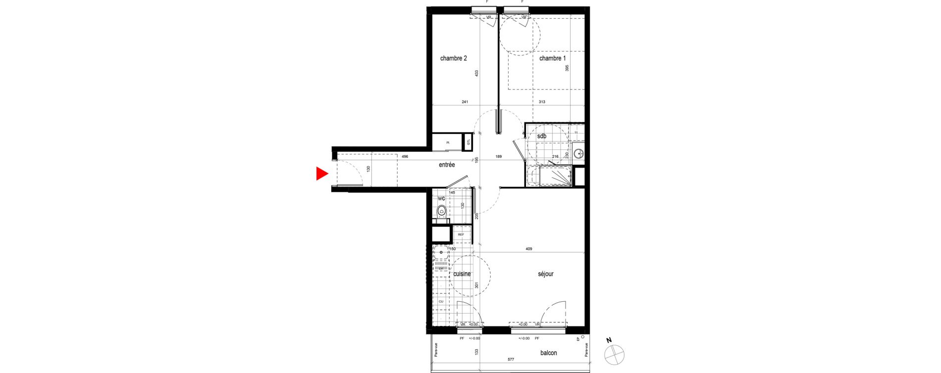 Appartement T3 de 66,23 m2 &agrave; Champigny-Sur-Marne Centre ville