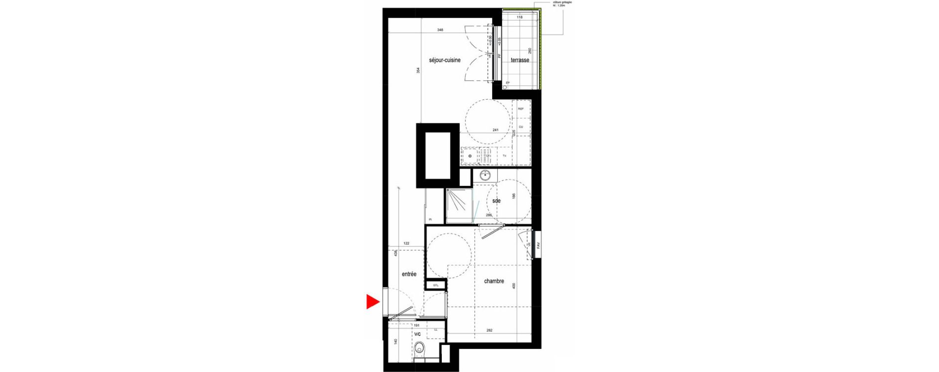 Appartement T2 de 45,19 m2 &agrave; Champigny-Sur-Marne Centre ville