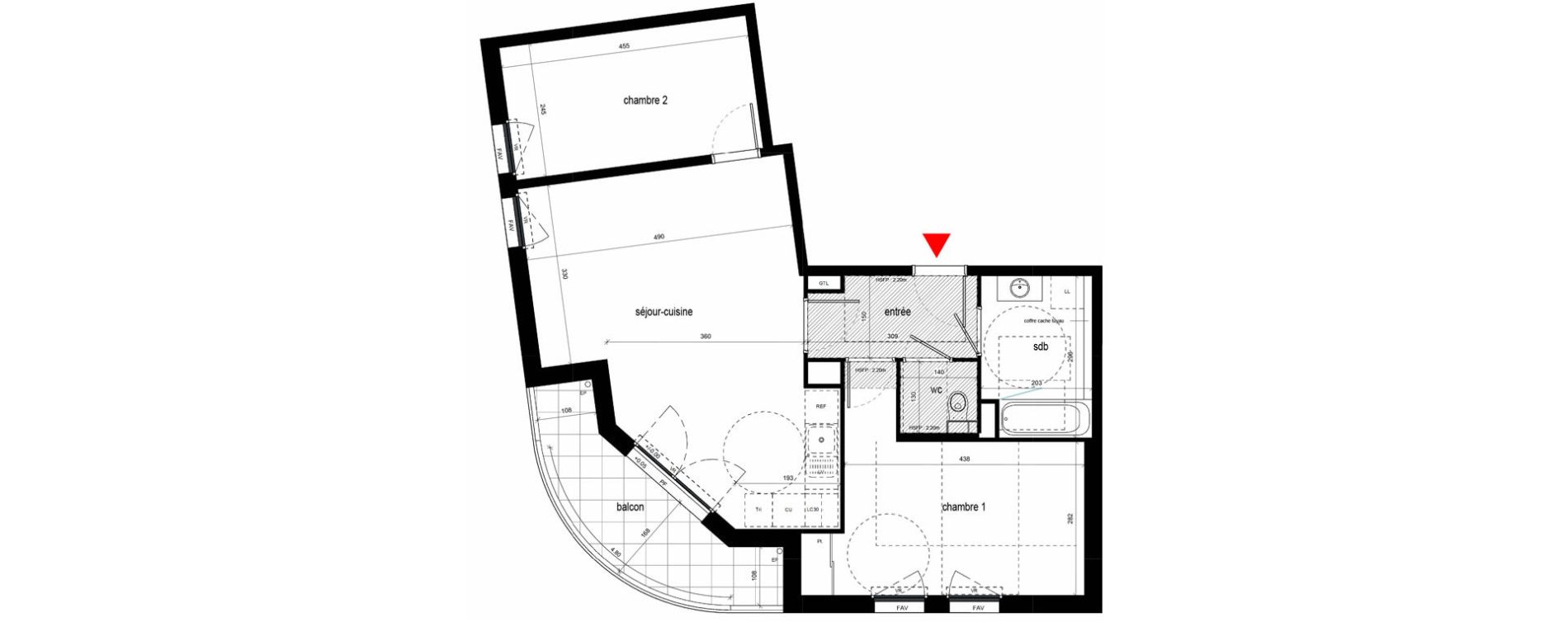 Appartement T3 de 65,31 m2 &agrave; Champigny-Sur-Marne Centre ville