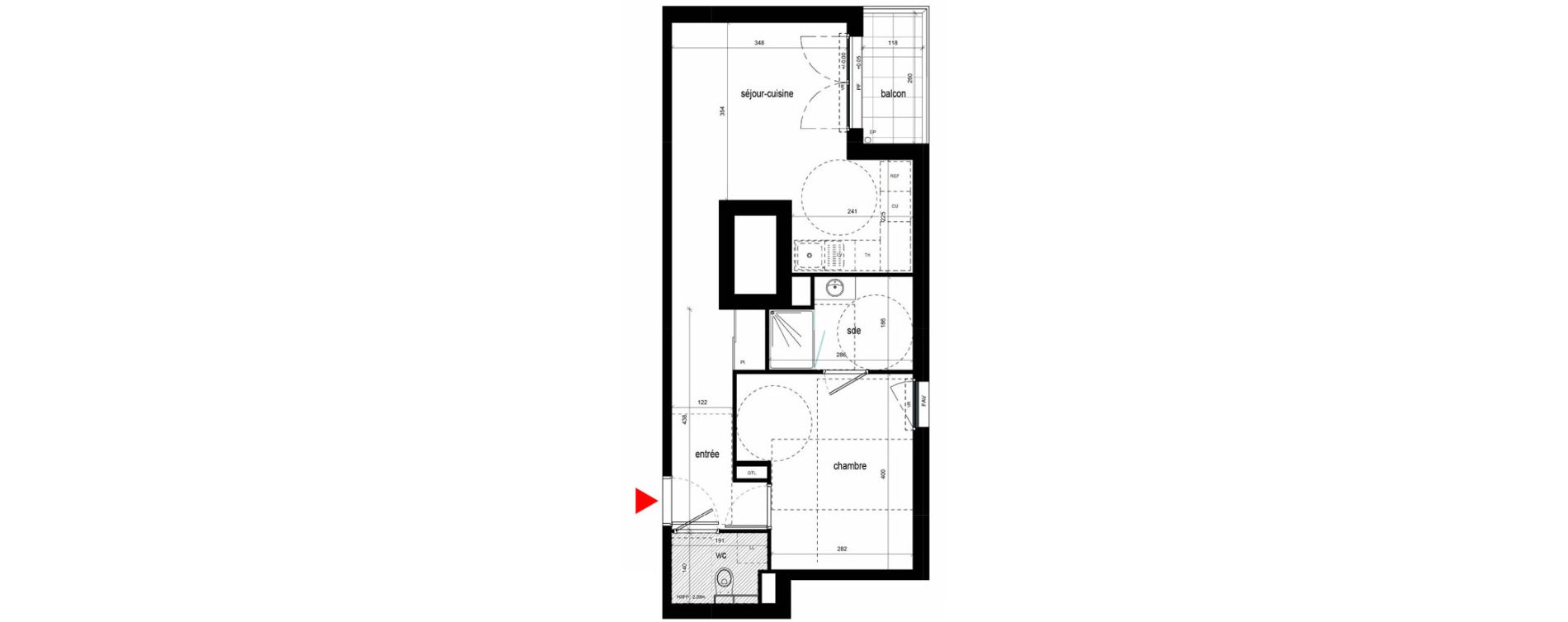 Appartement T2 de 45,19 m2 &agrave; Champigny-Sur-Marne Centre ville