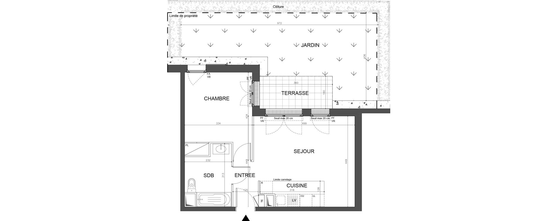 Appartement T2 de 43,38 m2 &agrave; Champigny-Sur-Marne Plant