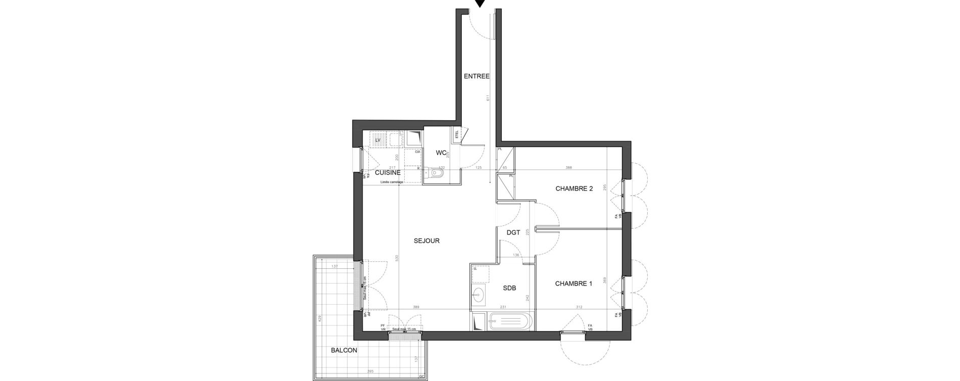 Appartement T3 de 69,09 m2 &agrave; Champigny-Sur-Marne Plant