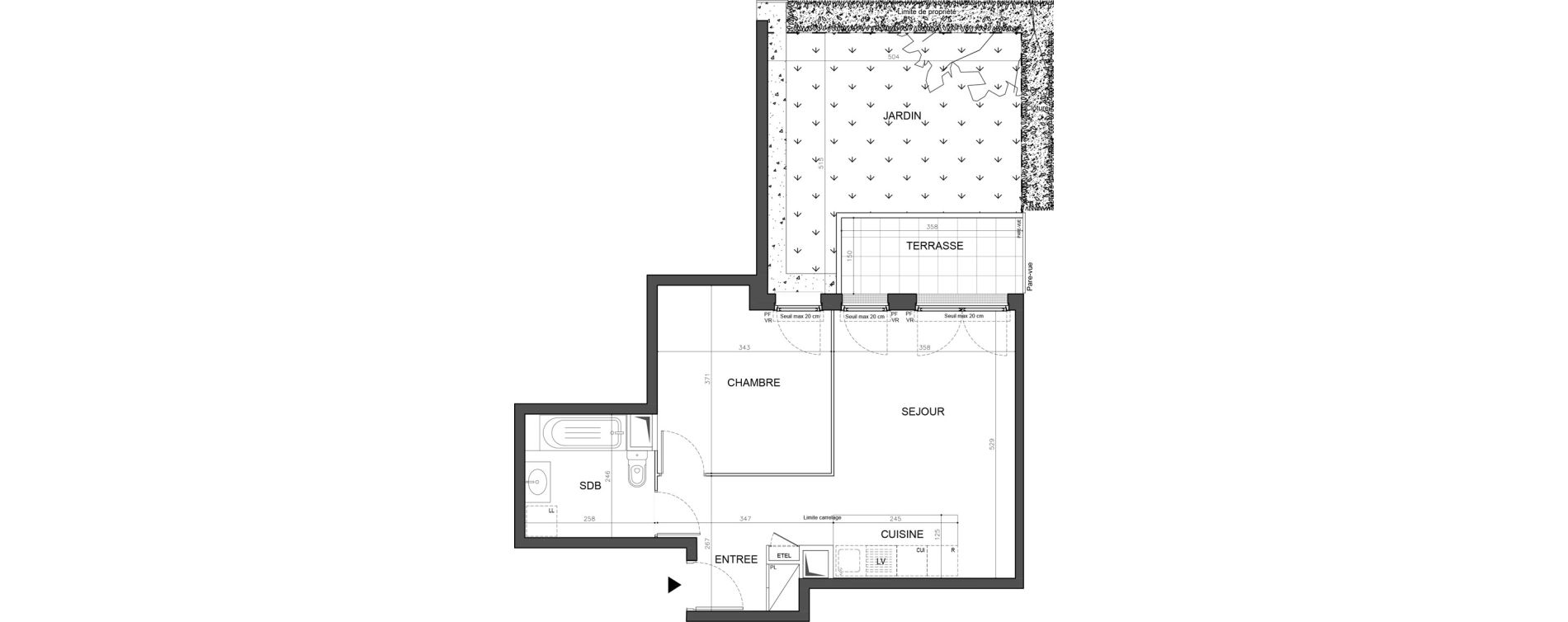 Appartement T2 de 43,91 m2 &agrave; Champigny-Sur-Marne Plant