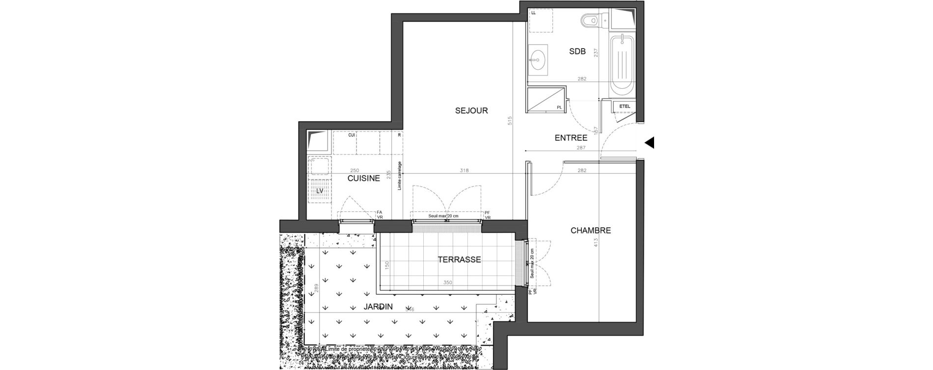 Appartement T2 de 44,24 m2 &agrave; Champigny-Sur-Marne Plant