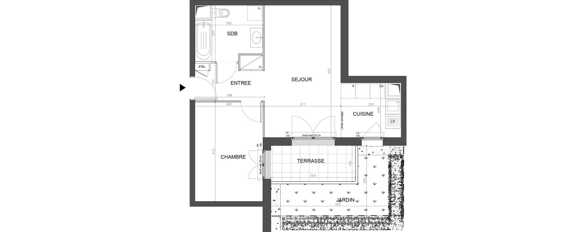 Appartement T2 de 45,15 m2 &agrave; Champigny-Sur-Marne Plant