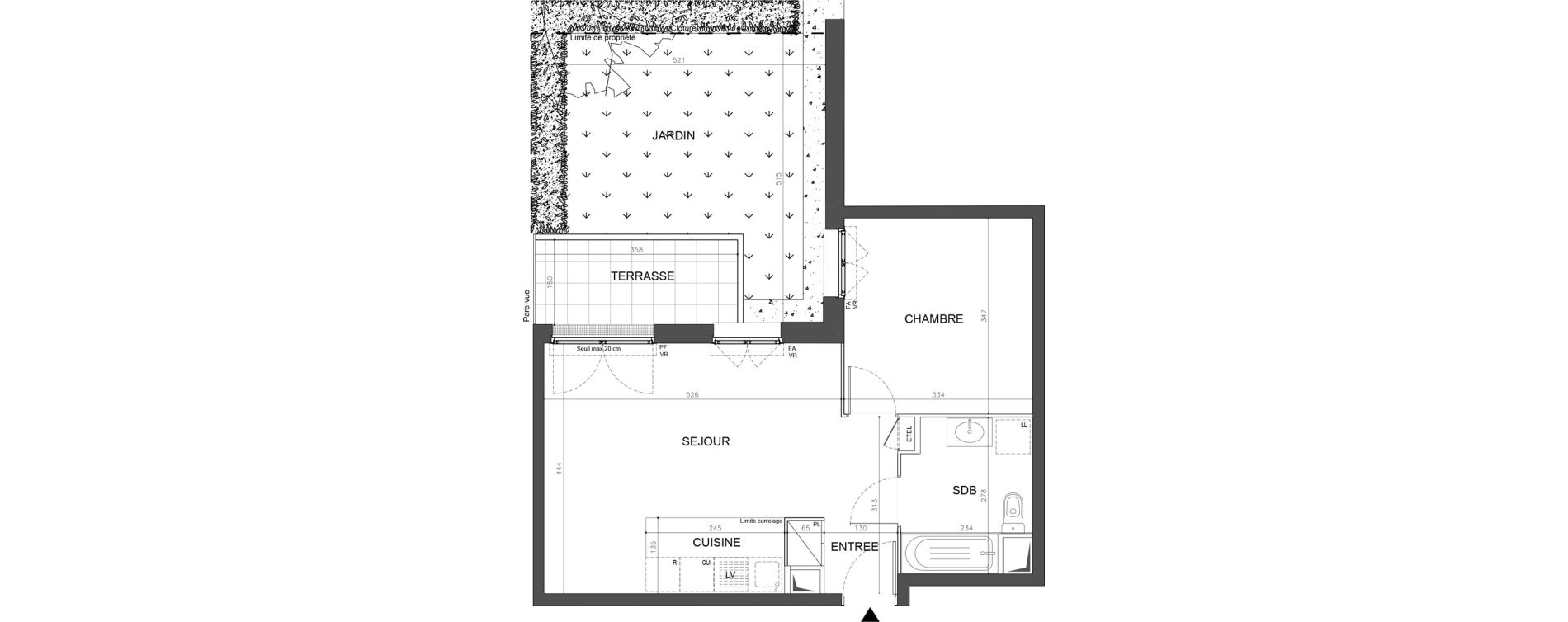 Appartement T2 de 43,51 m2 &agrave; Champigny-Sur-Marne Plant