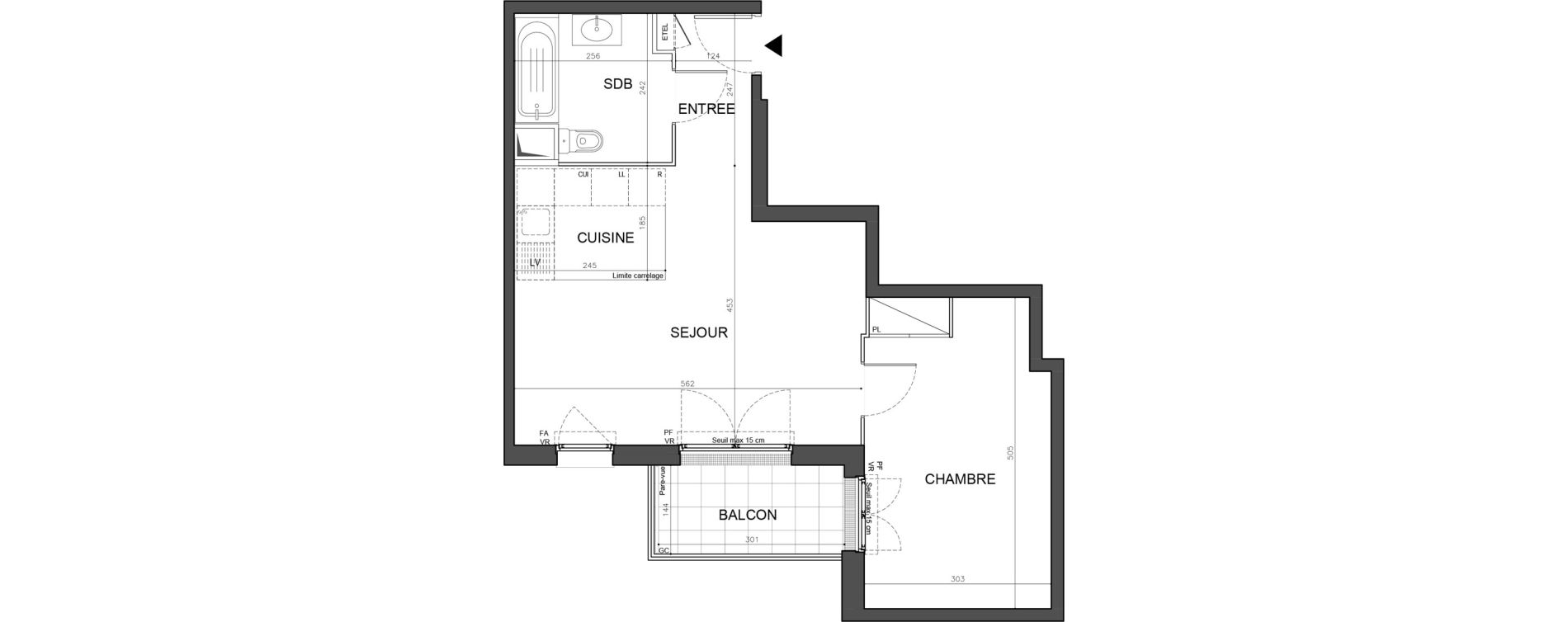 Appartement T2 de 47,40 m2 &agrave; Champigny-Sur-Marne Plant