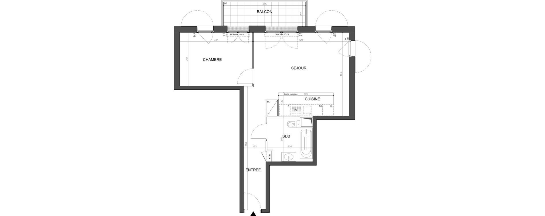 Appartement T2 de 49,96 m2 &agrave; Champigny-Sur-Marne Plant