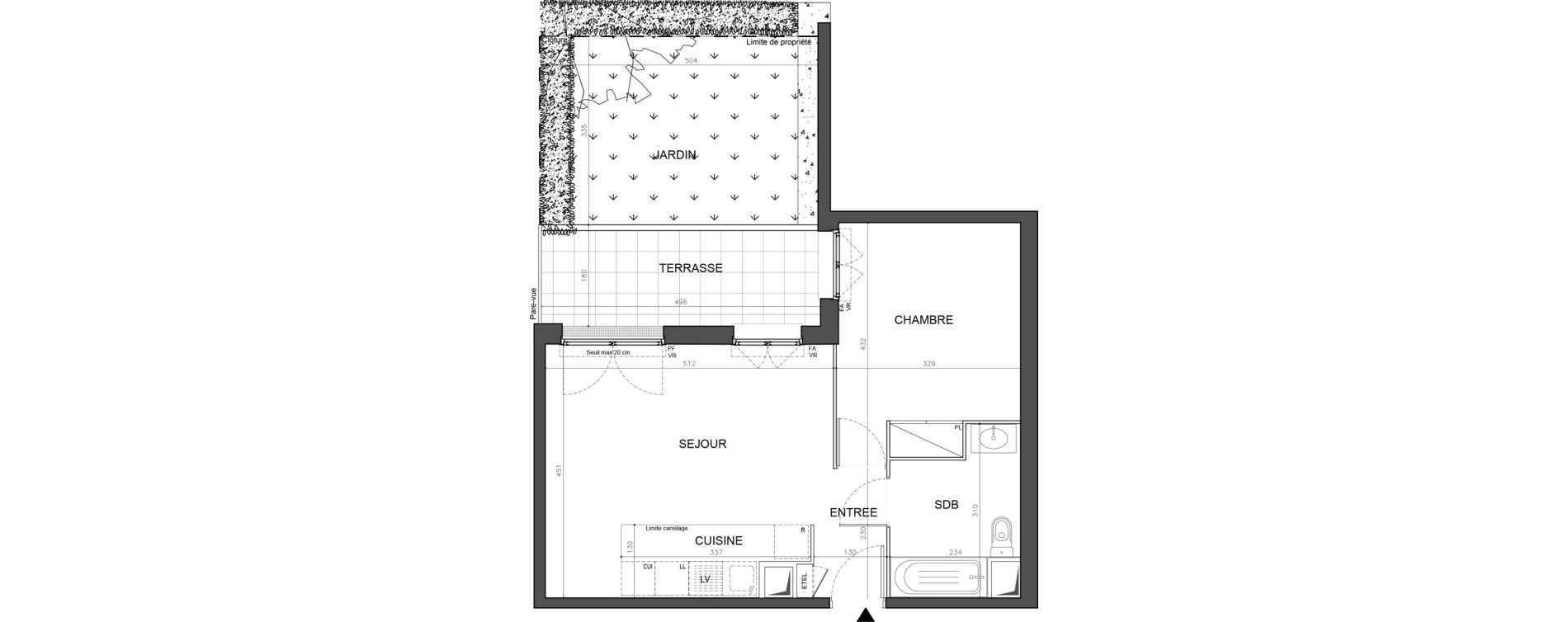 Appartement T2 de 43,61 m2 &agrave; Champigny-Sur-Marne Plant