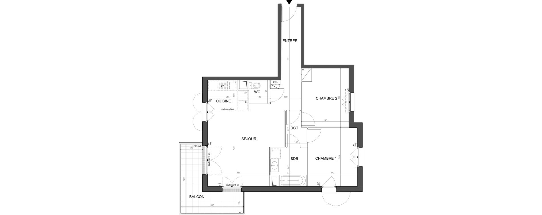 Appartement T3 de 67,26 m2 &agrave; Champigny-Sur-Marne Plant