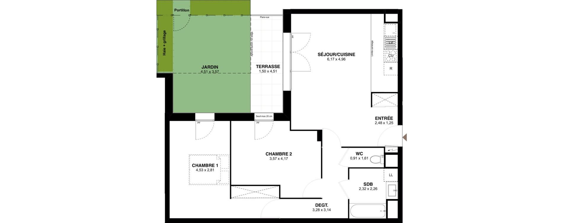 Appartement T3 de 69,90 m2 &agrave; Champigny-Sur-Marne Maroc