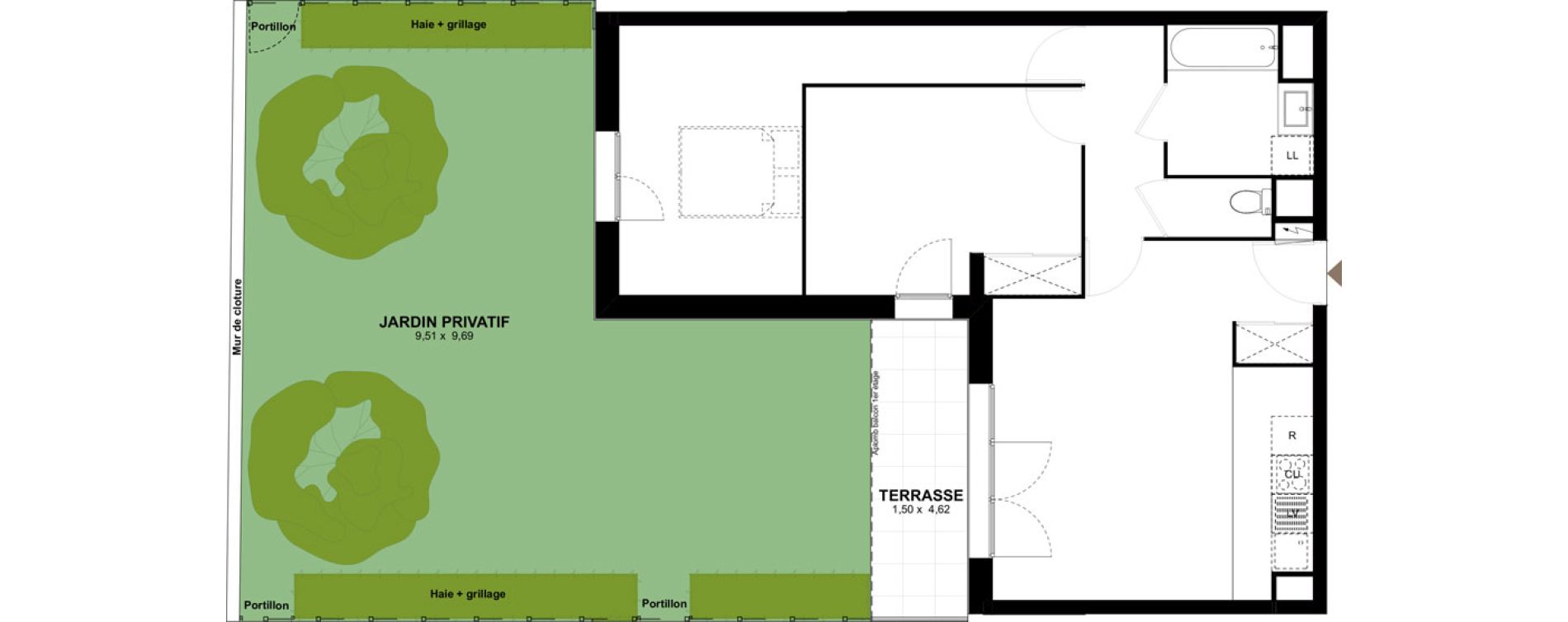 Appartement T3 de 65,44 m2 &agrave; Champigny-Sur-Marne Maroc