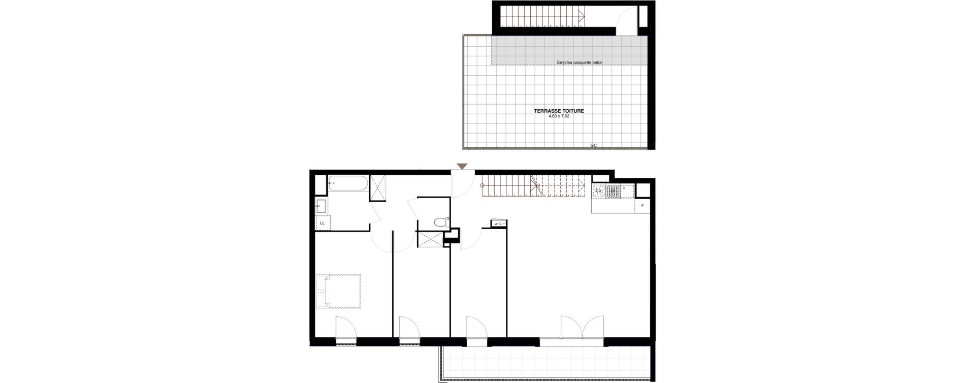 Appartement T4 de 87,93 m2 &agrave; Champigny-Sur-Marne Maroc