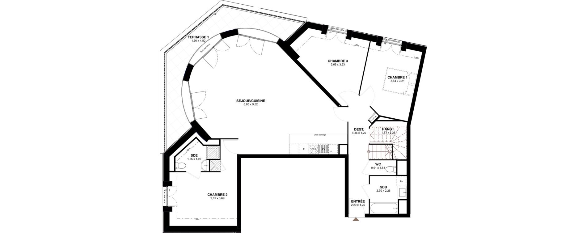 Appartement T4 de 108,71 m2 &agrave; Champigny-Sur-Marne Maroc