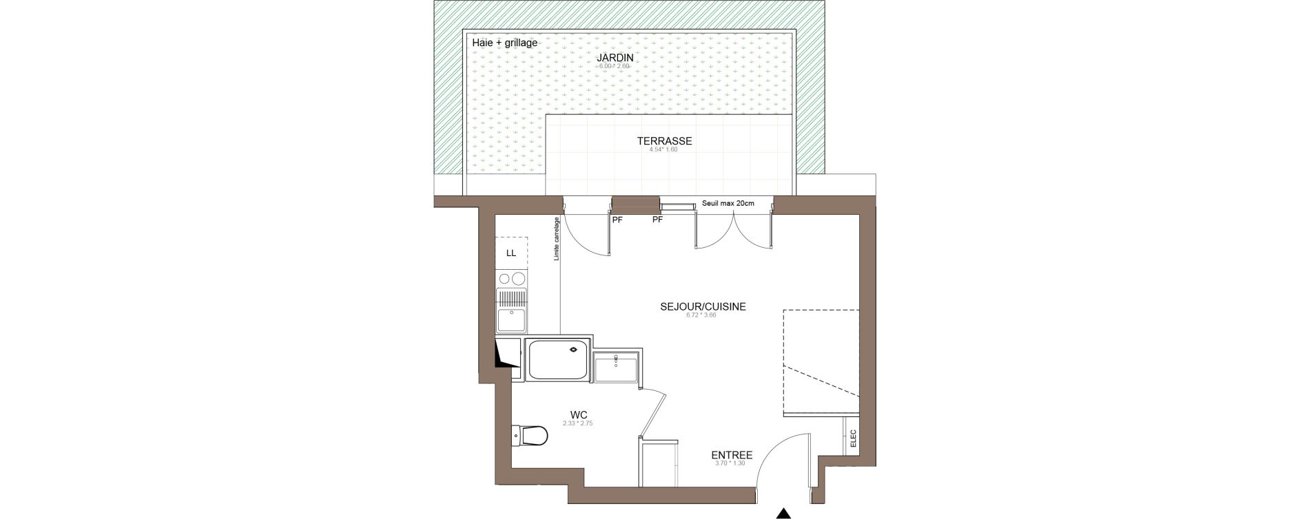Appartement T1 de 31,28 m2 &agrave; Champigny-Sur-Marne Centre