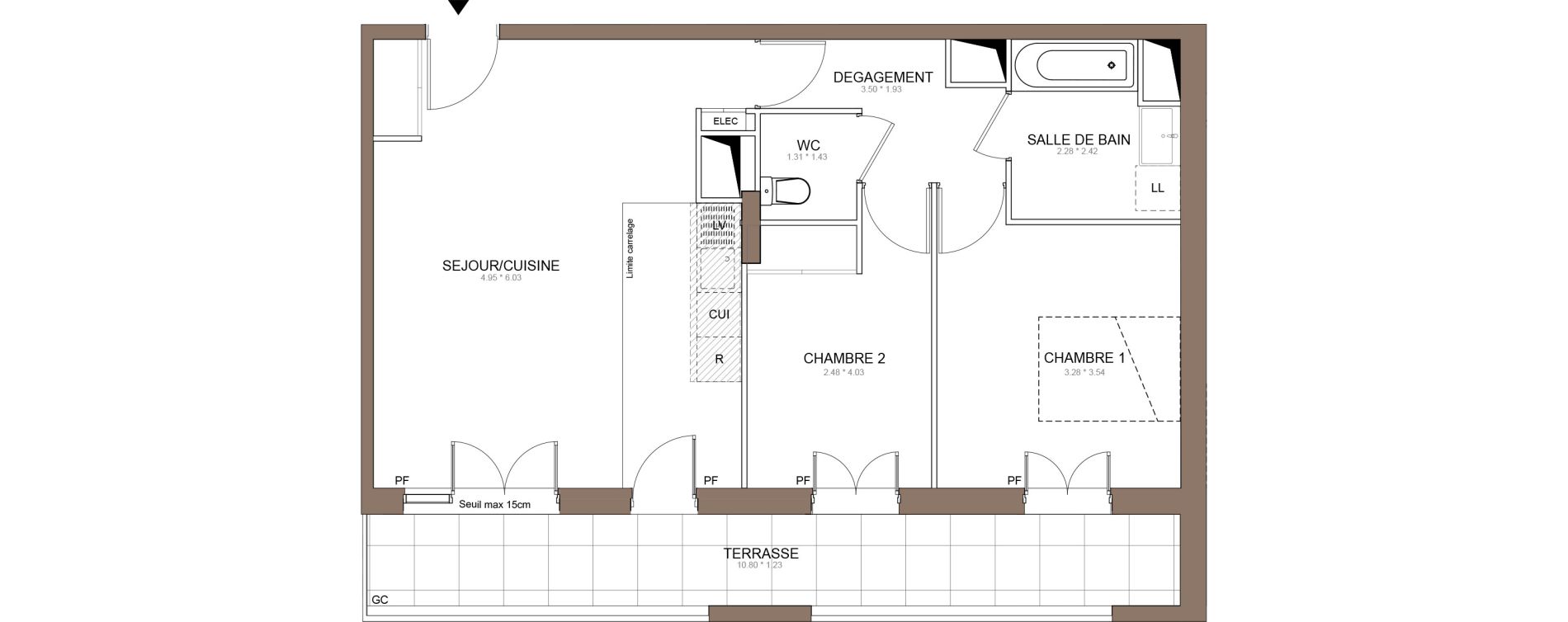 Appartement T3 de 61,78 m2 &agrave; Champigny-Sur-Marne Centre
