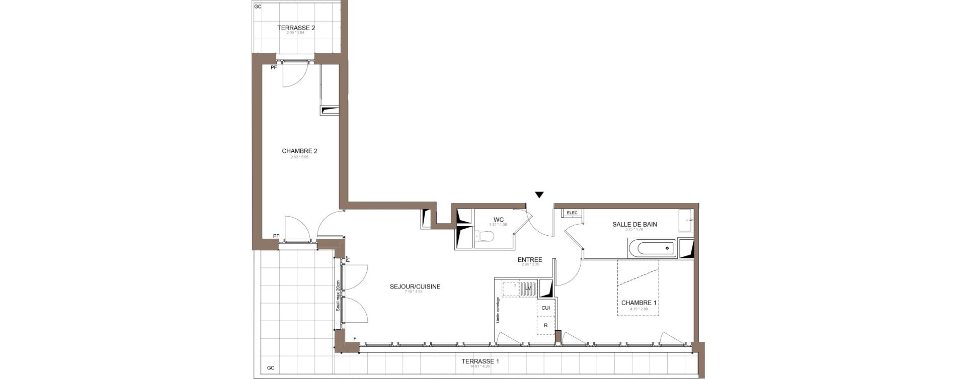 Appartement T3 de 65,94 m2 &agrave; Champigny-Sur-Marne Centre