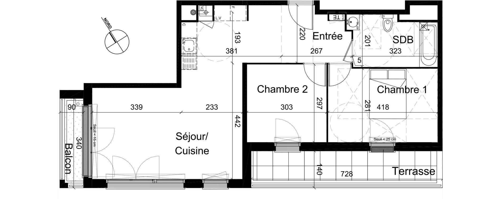 Appartement T3 de 62,20 m2 &agrave; Champigny-Sur-Marne R&eacute;publique