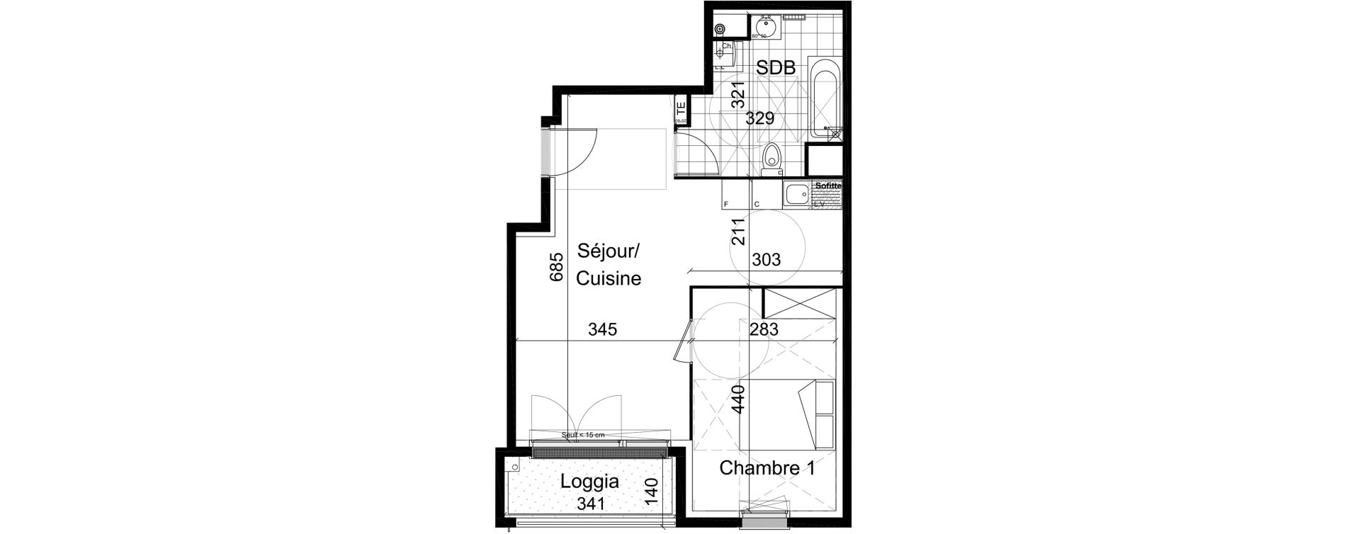 Appartement T2 de 47,50 m2 &agrave; Champigny-Sur-Marne R&eacute;publique