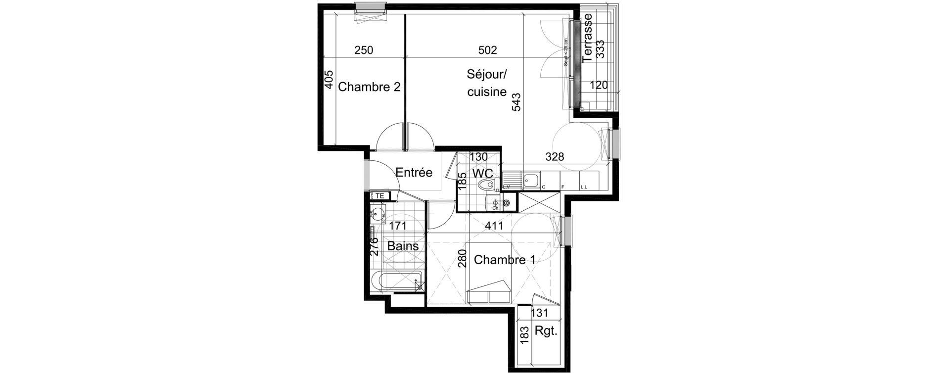 Appartement T3 de 62,30 m2 &agrave; Champigny-Sur-Marne R&eacute;publique