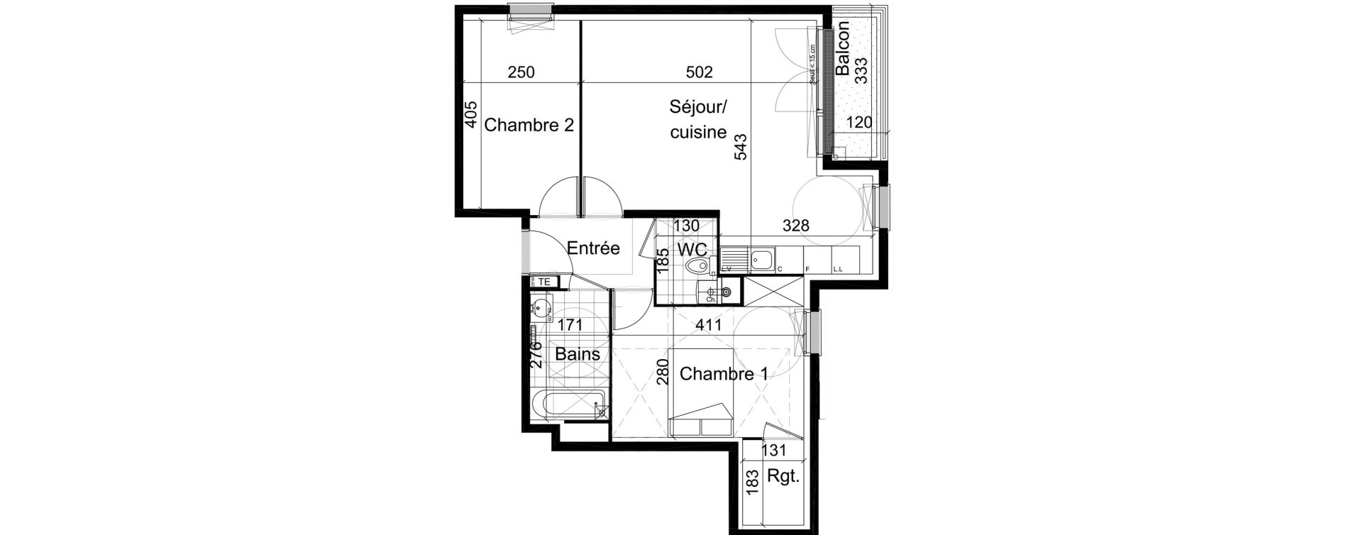 Appartement T3 de 62,30 m2 &agrave; Champigny-Sur-Marne R&eacute;publique