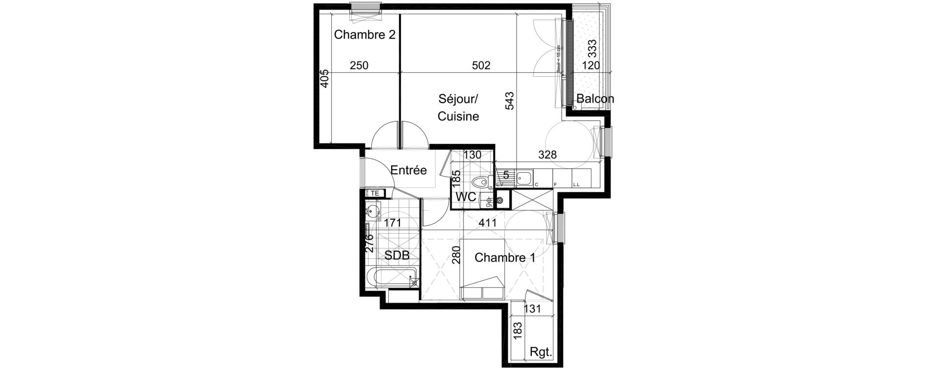 Appartement T3 de 62,30 m2 &agrave; Champigny-Sur-Marne R&eacute;publique