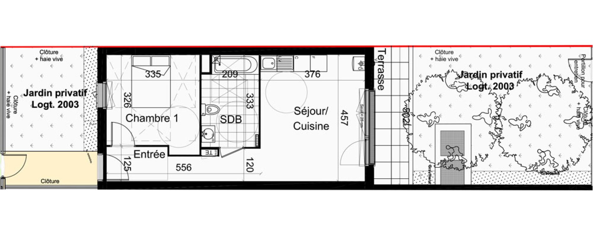 Appartement T2 de 41,30 m2 &agrave; Champigny-Sur-Marne R&eacute;publique