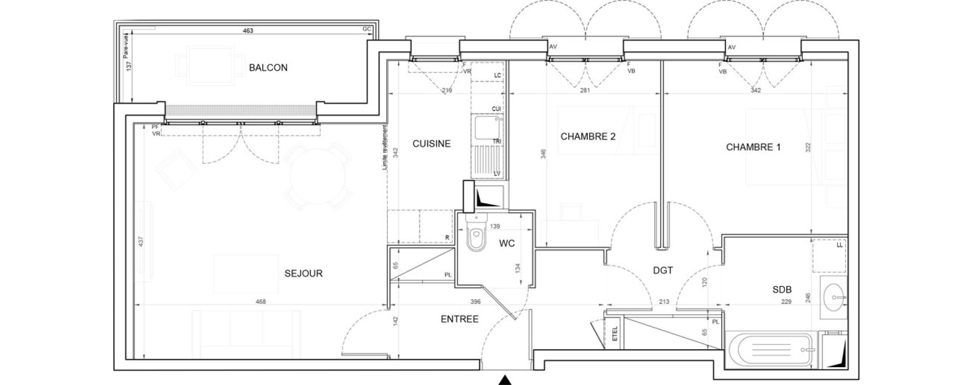 Appartement T3 de 65,20 m2 &agrave; Champigny-Sur-Marne Plateau