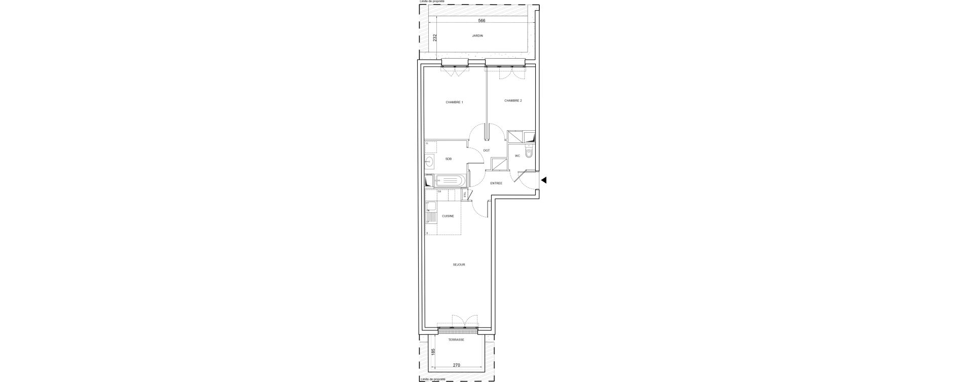 Appartement T3 de 62,41 m2 &agrave; Champigny-Sur-Marne Plateau