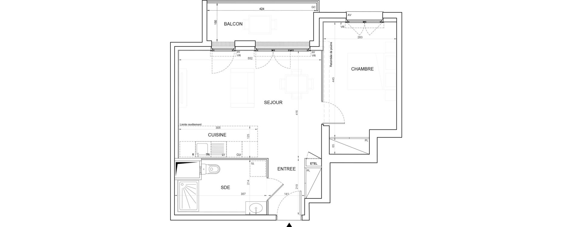 Appartement T2 de 46,88 m2 &agrave; Champigny-Sur-Marne Plateau