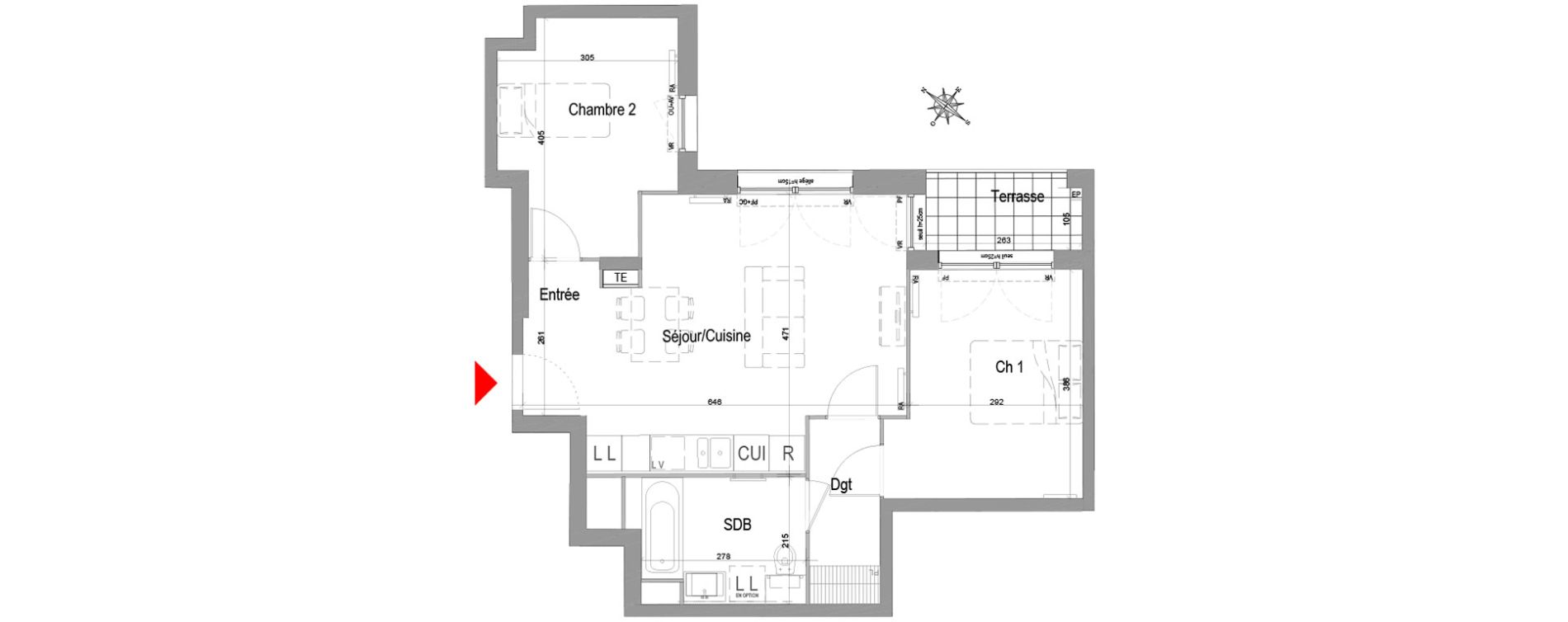 Appartement T3 de 56,72 m2 &agrave; Champigny-Sur-Marne Quatre cit&eacute;s