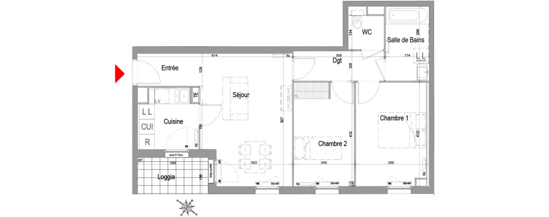 Appartement T3 de 59,57 m2 &agrave; Champigny-Sur-Marne Quatre cit&eacute;s
